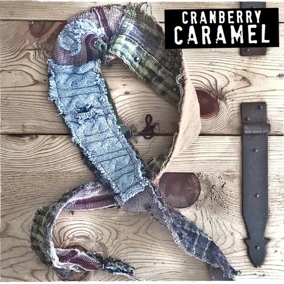 upcycled ragged bandana, fall colors - Picture 3 of 8